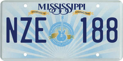MS license plate NZE188