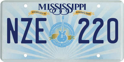 MS license plate NZE220