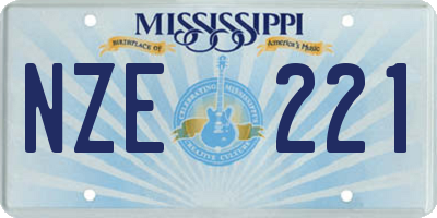 MS license plate NZE221