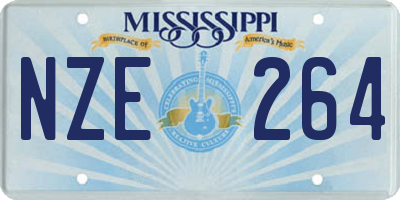 MS license plate NZE264
