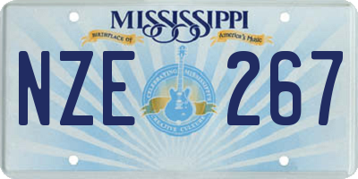 MS license plate NZE267