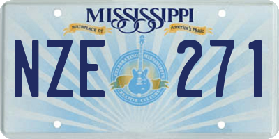 MS license plate NZE271