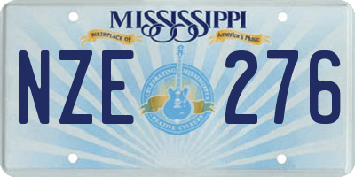 MS license plate NZE276