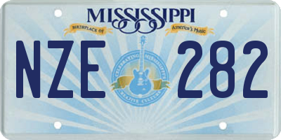 MS license plate NZE282