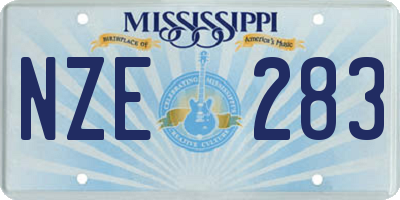 MS license plate NZE283