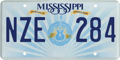 MS license plate NZE284