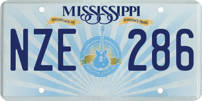 MS license plate NZE286