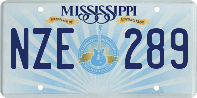 MS license plate NZE289