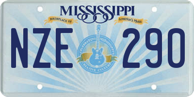 MS license plate NZE290