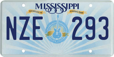 MS license plate NZE293