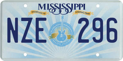 MS license plate NZE296