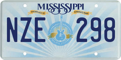 MS license plate NZE298