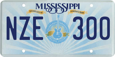 MS license plate NZE300