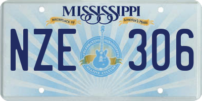 MS license plate NZE306