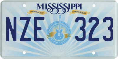MS license plate NZE323