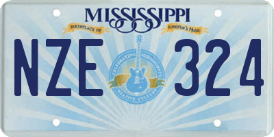 MS license plate NZE324