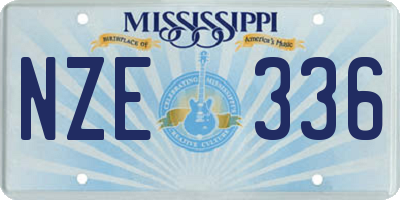 MS license plate NZE336