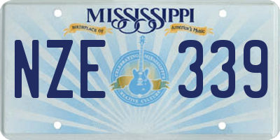 MS license plate NZE339
