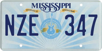 MS license plate NZE347