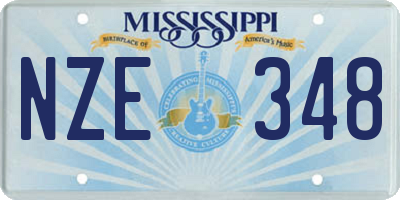 MS license plate NZE348