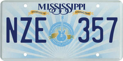 MS license plate NZE357
