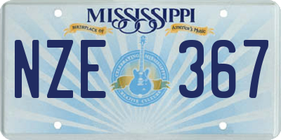 MS license plate NZE367