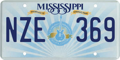 MS license plate NZE369
