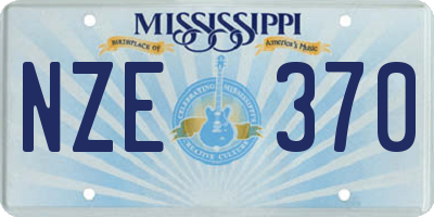 MS license plate NZE370