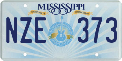 MS license plate NZE373