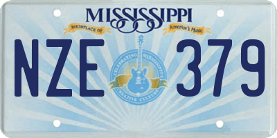 MS license plate NZE379