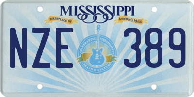 MS license plate NZE389