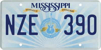 MS license plate NZE390