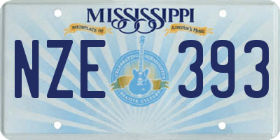 MS license plate NZE393