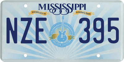 MS license plate NZE395