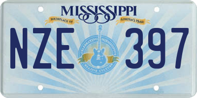 MS license plate NZE397
