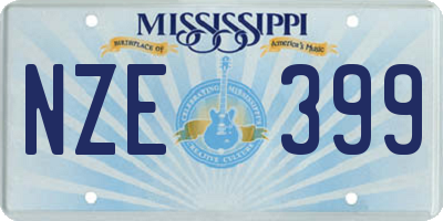 MS license plate NZE399