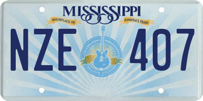 MS license plate NZE407