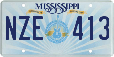 MS license plate NZE413