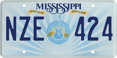 MS license plate NZE424