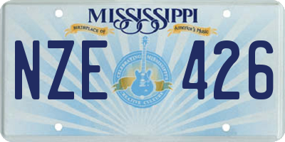 MS license plate NZE426