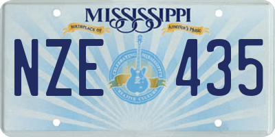 MS license plate NZE435
