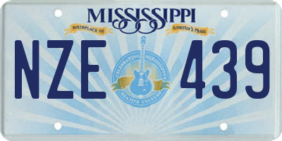 MS license plate NZE439