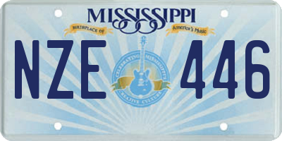 MS license plate NZE446