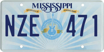 MS license plate NZE471