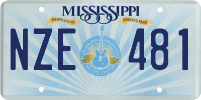 MS license plate NZE481