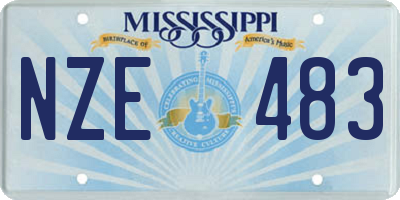 MS license plate NZE483