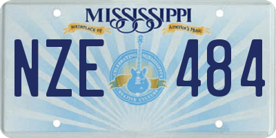 MS license plate NZE484