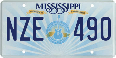 MS license plate NZE490