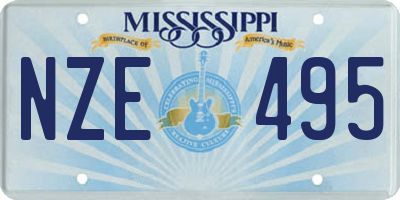 MS license plate NZE495