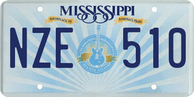 MS license plate NZE510